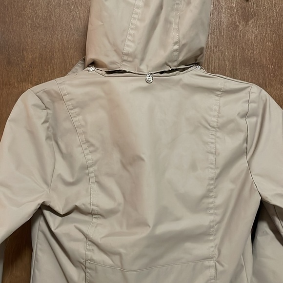 Girls Pink Platinum Coat with Cheetah Print lining and detachable hoodie. SZ 7/8 - Picture 4 of 4